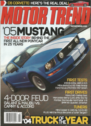 MOTOR TREND 2004 FEB - MUSTANG, VETTE, MINI STAGE 3